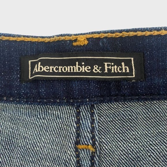 Abercrombie & Fitch Jean Shorts Women's Size 27 Dark Wash Denim Cut-Offs - Picture 9 of 12